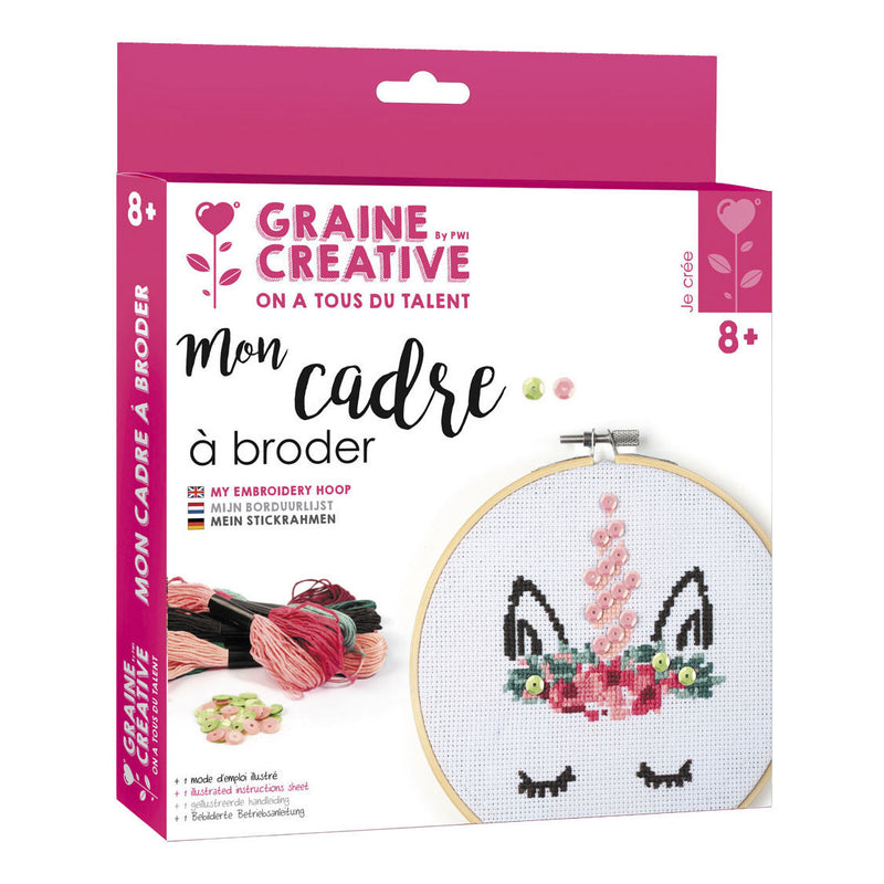 Afbeelding laden in galerijviewer, Graine creative graine borduurpakket 15,5 cm unicorn
