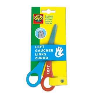 Ses kinder schaar linkshandig