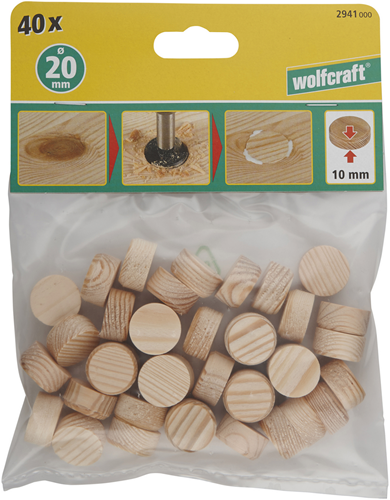 Afbeelding laden in galerijviewer, Wolfcraft conusplaatjes | ø20mm | 40 stuks - 2941000
