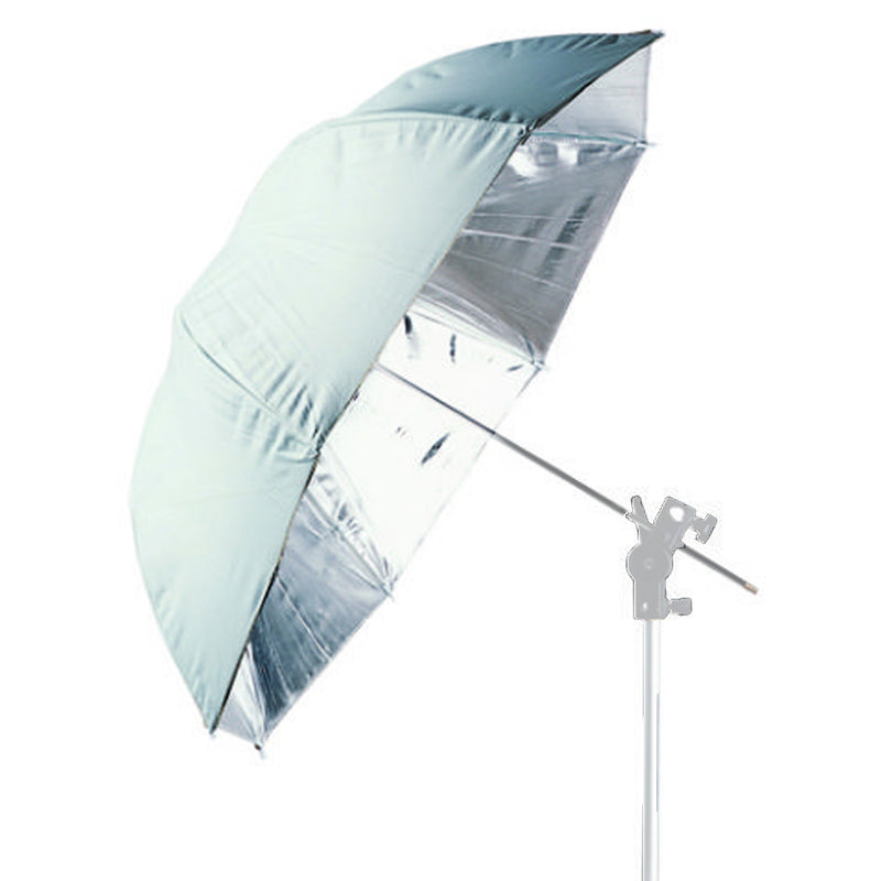 Afbeelding laden in galerijviewer, Falcon Eyes Flitsparaplu UR-T86S Zilver Wit 216 cm
