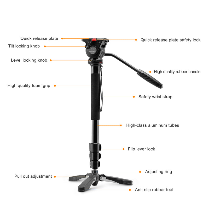 Afbeelding laden in galerijviewer, Nest video monopod nt-329m h145 cm
