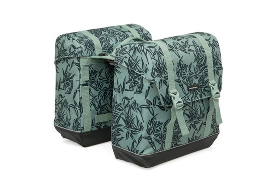 New Looxs Dubbele Fietstas Alba - MIK Bagagedrager - Waterafstotend - Bamboo Groen