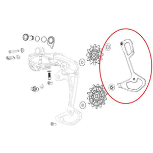 Sram derauilleurkooi carbon binnenkooi red xplr axs incl aluminium schroeven