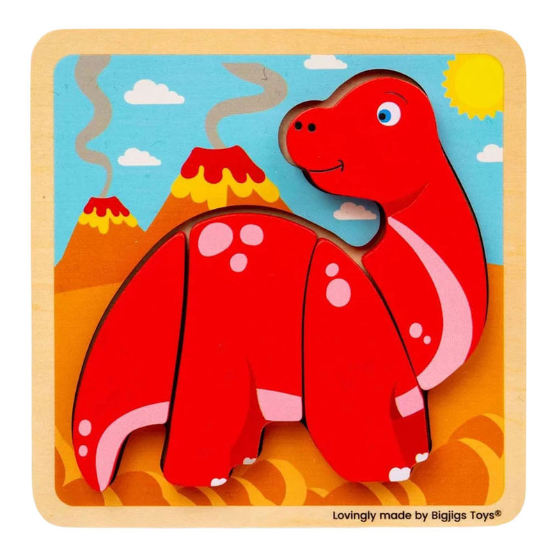 Afbeelding laden in galerijviewer, Bigjigs houten vormenpuzzel diplodocus - 4st.
