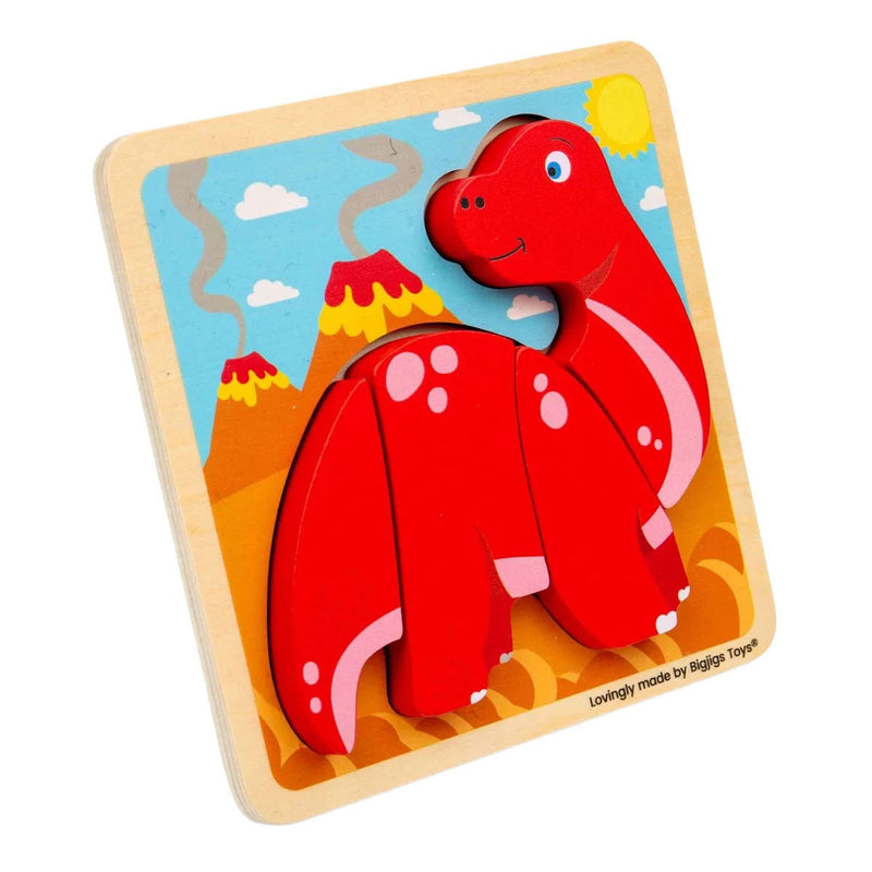 Afbeelding laden in galerijviewer, Bigjigs houten vormenpuzzel diplodocus - 4st.
