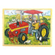 Bigjigs houten legpuzzel tractor - 20st.