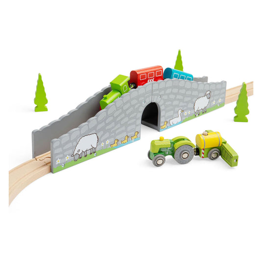 Bigjigs houten rails - boerderijbrug