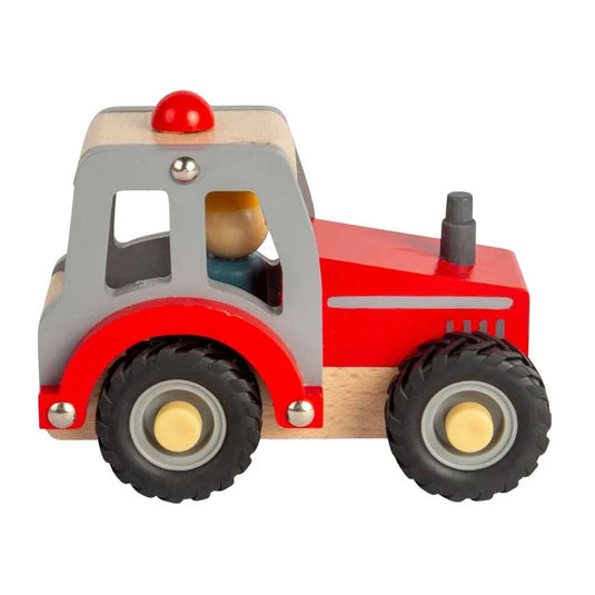 Bigjigs houten rode tractor