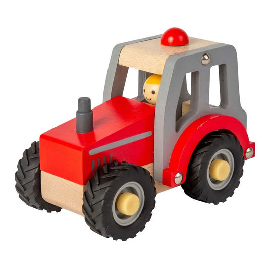 Bigjigs houten rode tractor