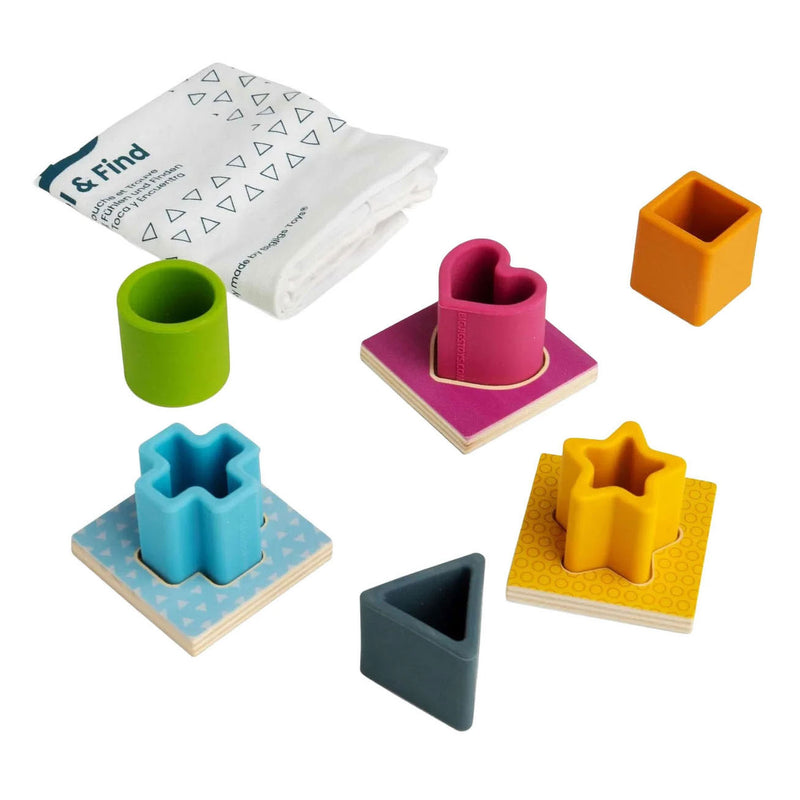 Afbeelding laden in galerijviewer, Bigjigs vormenpuzzel hout en siliconen - 13dlg.
