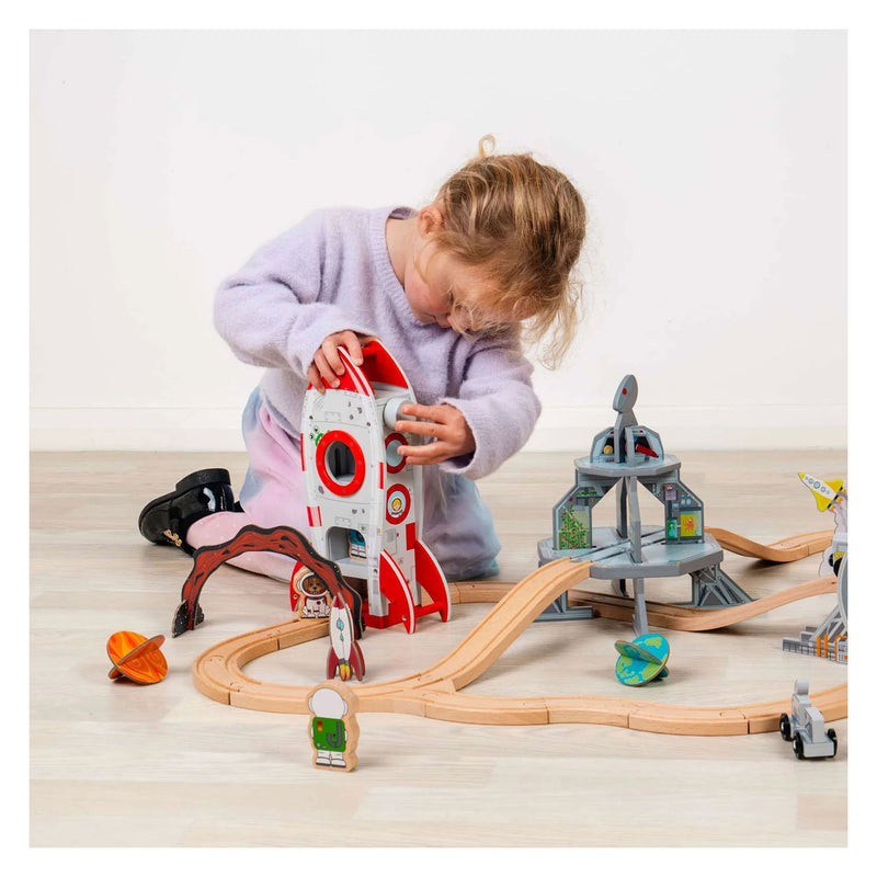 Afbeelding laden in galerijviewer, Bigjigs houten rails - raket
