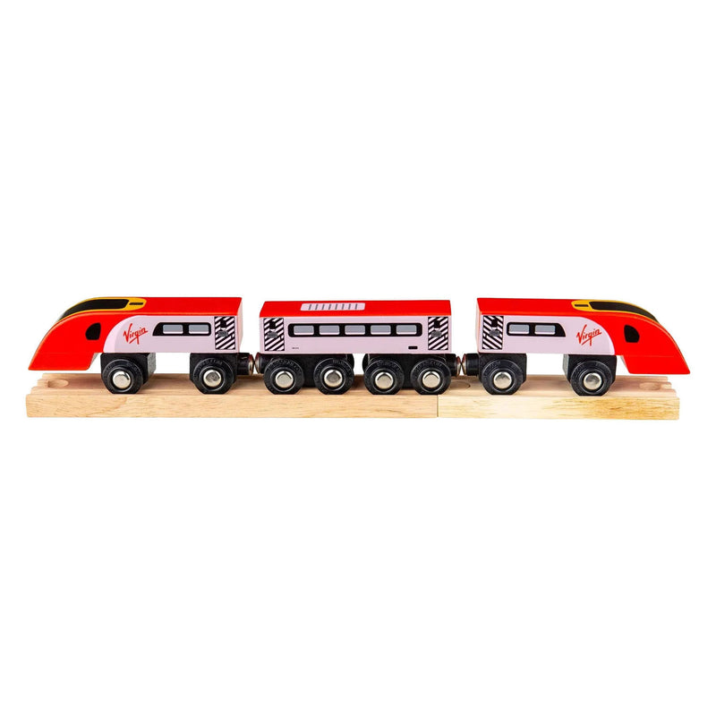 Afbeelding laden in galerijviewer, Bigjigs houten trein virgin pendolino - 5dlg.
