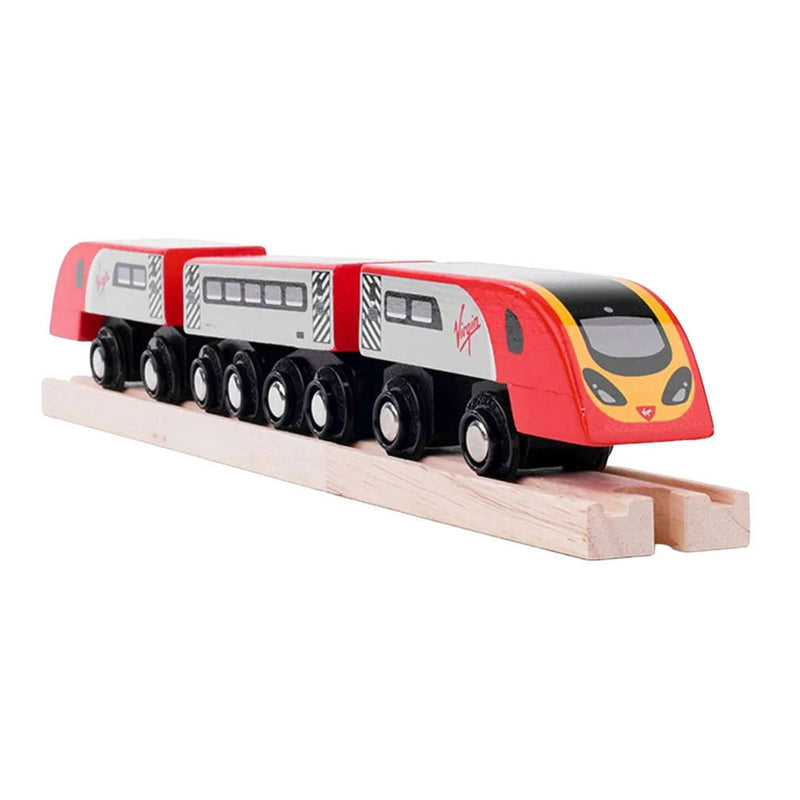 Afbeelding laden in galerijviewer, Bigjigs houten trein virgin pendolino - 5dlg.
