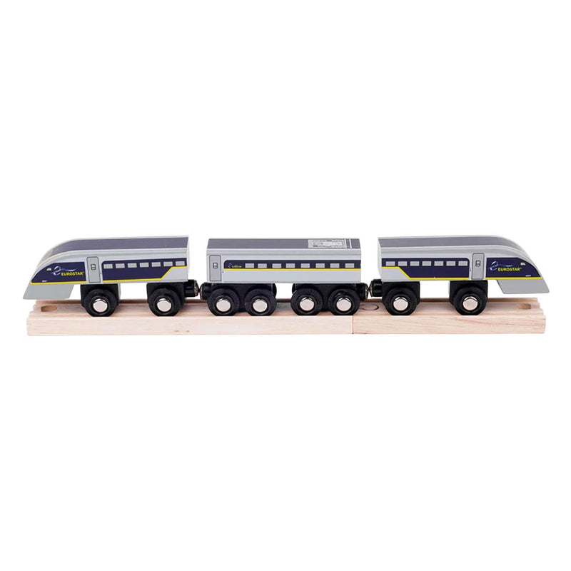 Afbeelding laden in galerijviewer, Bigjigs houten trein eurostar e320 - 5dlg.
