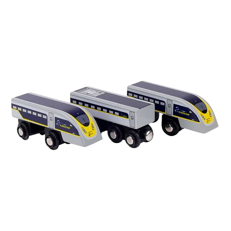 Afbeelding laden in galerijviewer, Bigjigs houten trein eurostar e320 - 5dlg.

