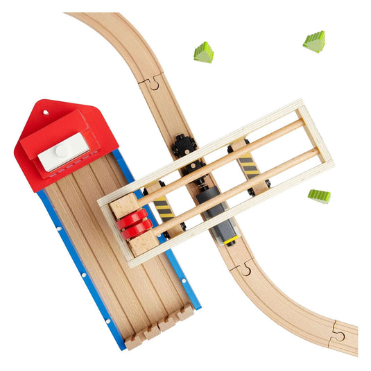 Bigjigs houten brugkraan - 3dlg.