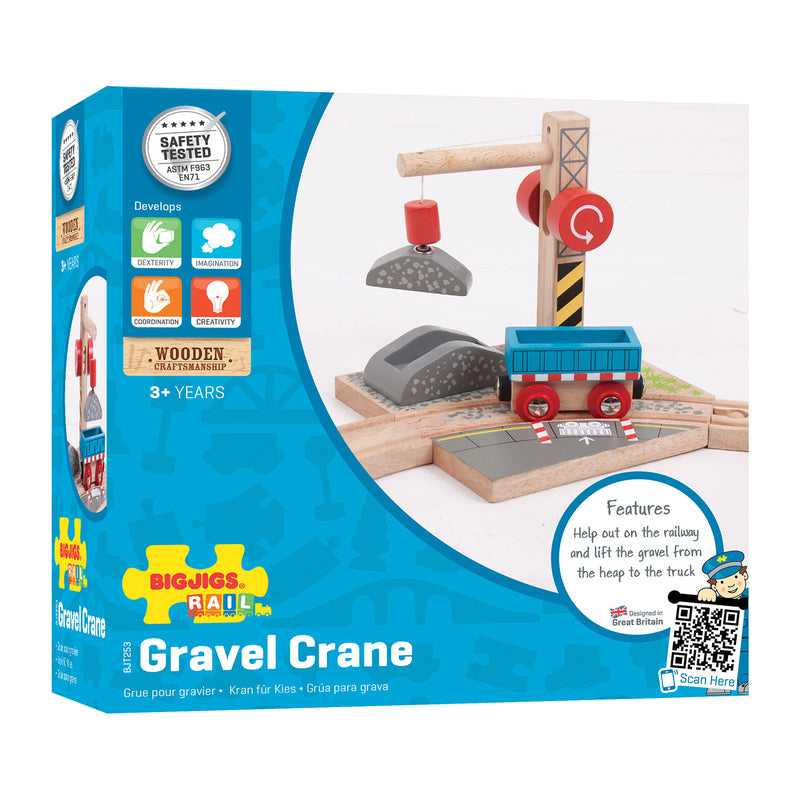 Afbeelding laden in galerijviewer, Bigjigs houten rails - gravel kraan
