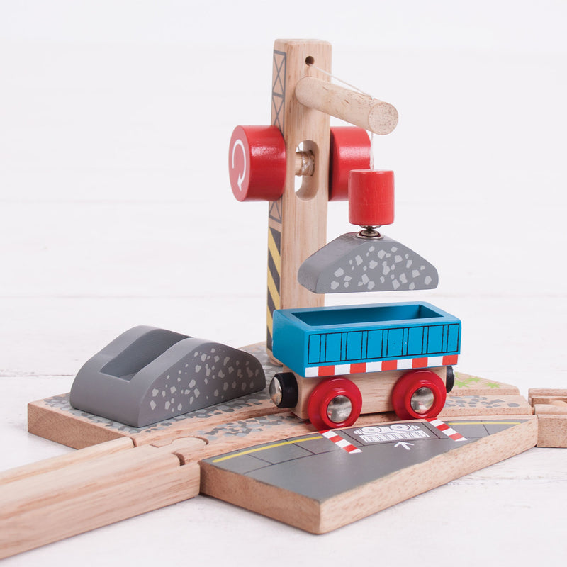 Afbeelding laden in galerijviewer, Bigjigs houten rails - gravel kraan
