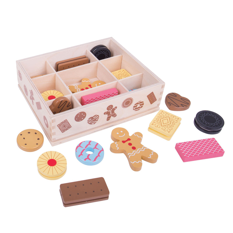 Afbeelding laden in galerijviewer, Bigjigs toys - houten box met koekjes
