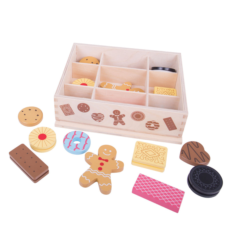 Afbeelding laden in galerijviewer, Bigjigs toys - houten box met koekjes
