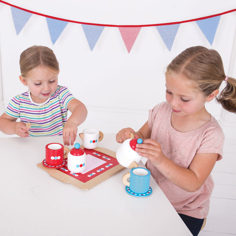 Afbeelding laden in galerijviewer, Bigjigs Houten Theeservies
