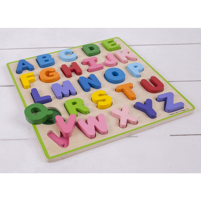 Afbeelding laden in galerijviewer, Bigjigs houten alfabet puzzel, 26st.
