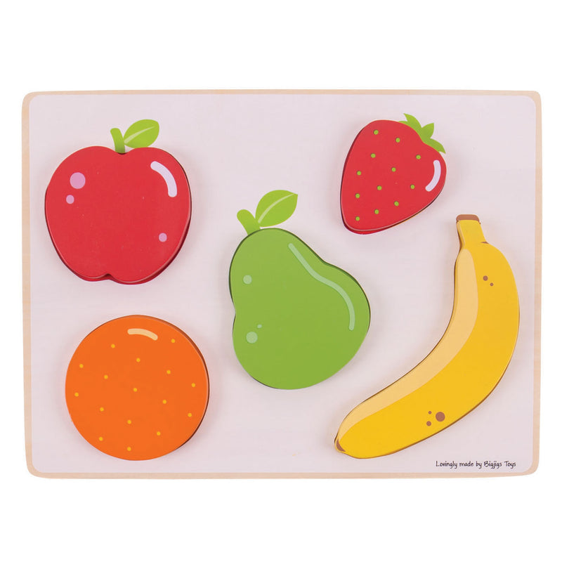 Afbeelding laden in galerijviewer, Bigjigs Houten Puzzel Fruit, 5dlg.
