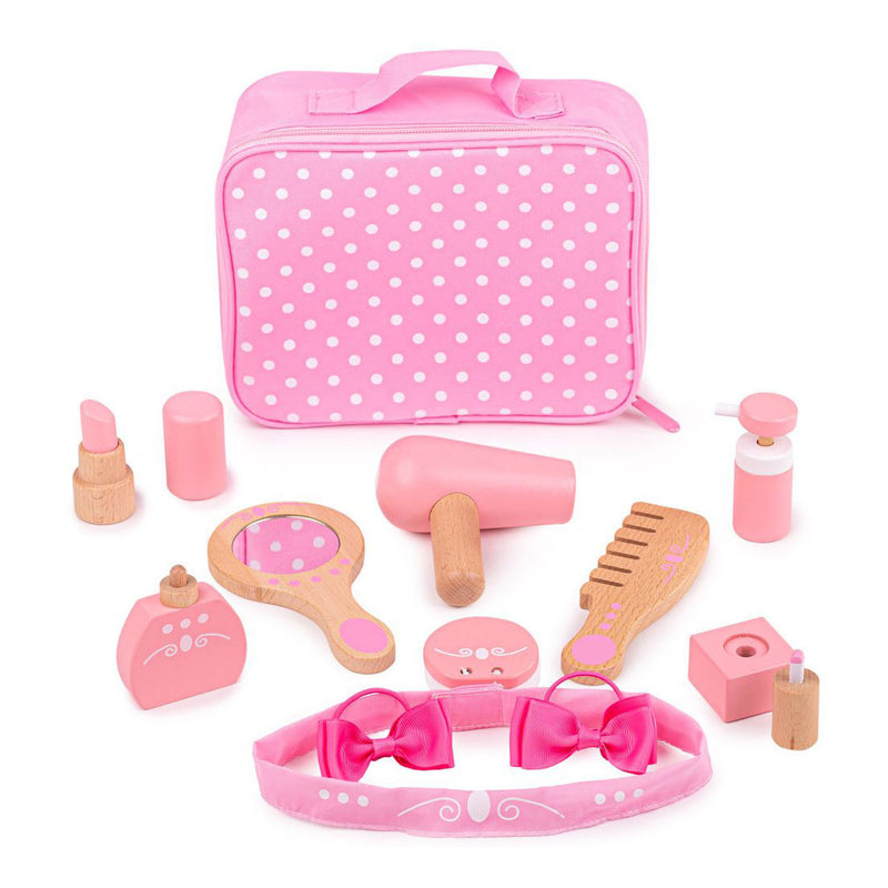 Afbeelding laden in galerijviewer, Bigjigs houten beauty case, 11dlg.
