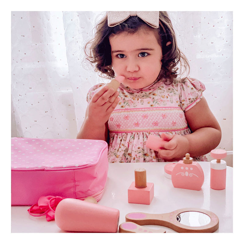 Afbeelding laden in galerijviewer, Bigjigs houten beauty case, 11dlg.
