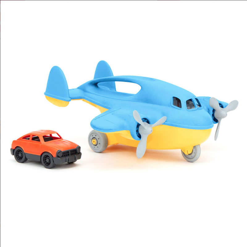 Afbeelding laden in galerijviewer, Green toys vrachtvliegtuig met auto
