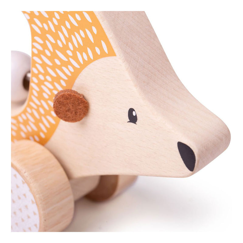 Afbeelding laden in galerijviewer, Bigjigs toys bigjigs houten duw egel, 100%fsc
