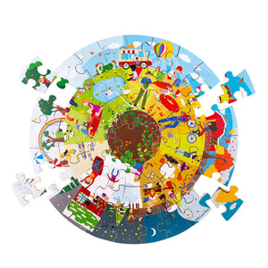 Bigjigs vier seizoenen ronde vloerpuzzel