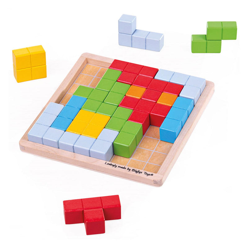 Afbeelding laden in galerijviewer, Bigjigs houten blokpuzzel patronen
