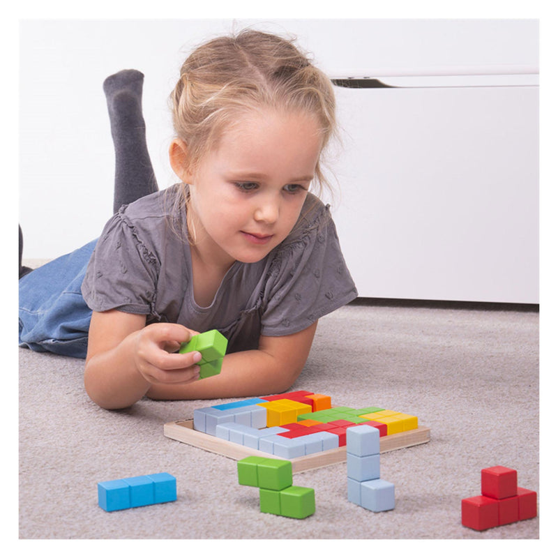 Afbeelding laden in galerijviewer, Bigjigs houten blokpuzzel patronen
