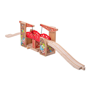 Bigjigs rails - brug - dubbele hefbrug - graffiti