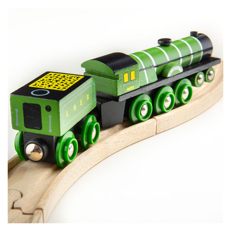 Afbeelding laden in galerijviewer, Bigjigs houten trein flying scotsmann
