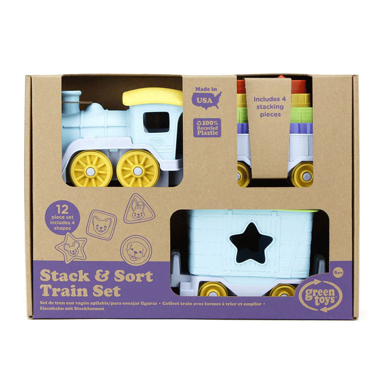 Afbeelding laden in galerijviewer, Green toys stapel en sorteer trein, 12dlg.
