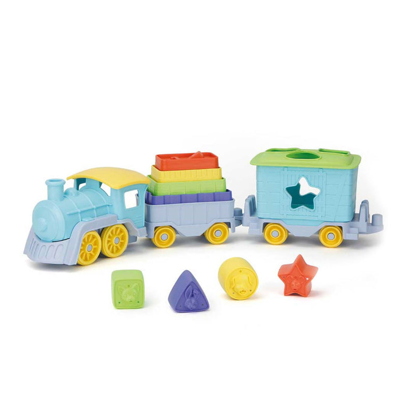 Afbeelding laden in galerijviewer, Green toys stapel en sorteer trein, 12dlg.
