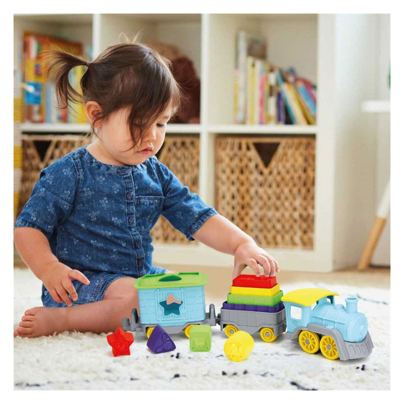 Afbeelding laden in galerijviewer, Green toys stapel en sorteer trein, 12dlg.
