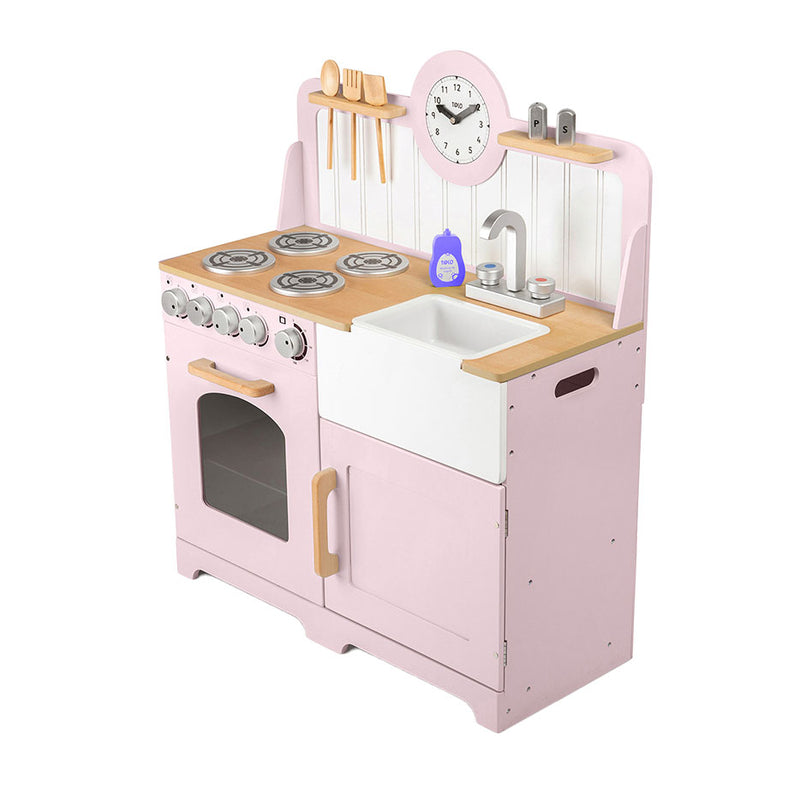 Afbeelding laden in galerijviewer, Tidlo houten speelkeuken landelijk roze, 7dlg.
