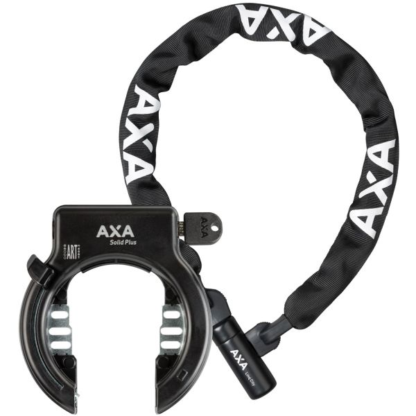 Afbeelding laden in galerijviewer, Set Ringslot AXA Solid Plus + AXA Linq City 100 - zwart
