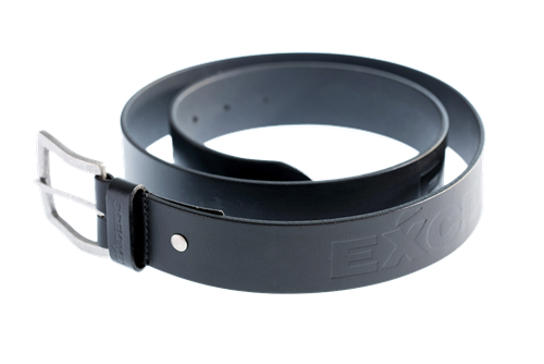 Lederen riem zwart 95cm