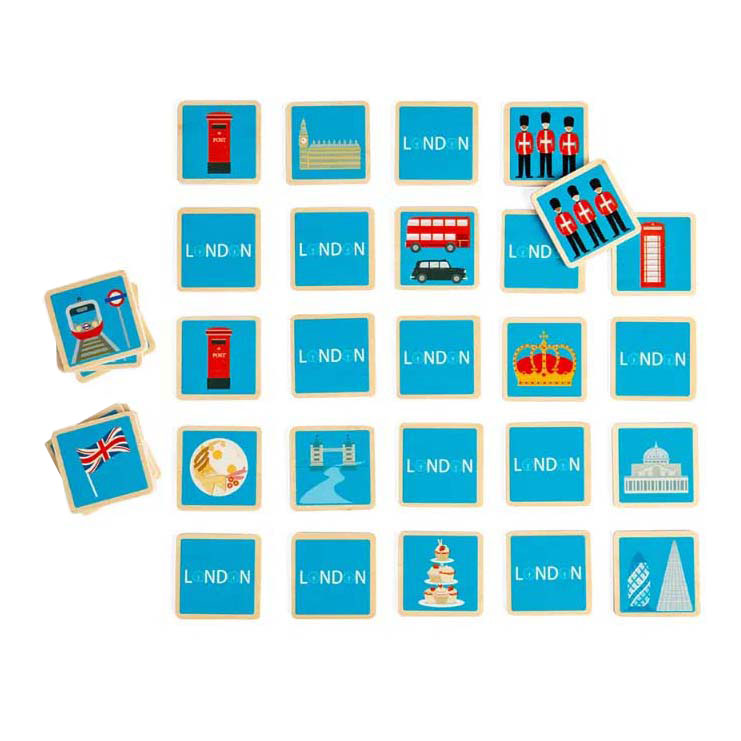 Afbeelding laden in galerijviewer, Bigjigs houten londen memo spel
