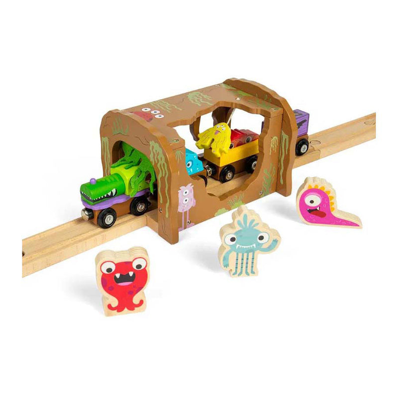 Afbeelding laden in galerijviewer, Bigjigs houten monster-tunnel
