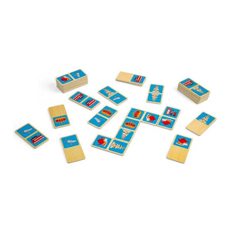 Afbeelding laden in galerijviewer, Bigjigs houten londen dominospel, 28dlg.
