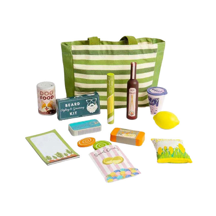Afbeelding laden in galerijviewer, Bigjigs houten boodschappen speelset, 17dlg.
