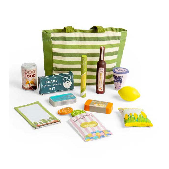 Afbeelding laden in galerijviewer, Bigjigs houten boodschappen speelset, 17dlg.
