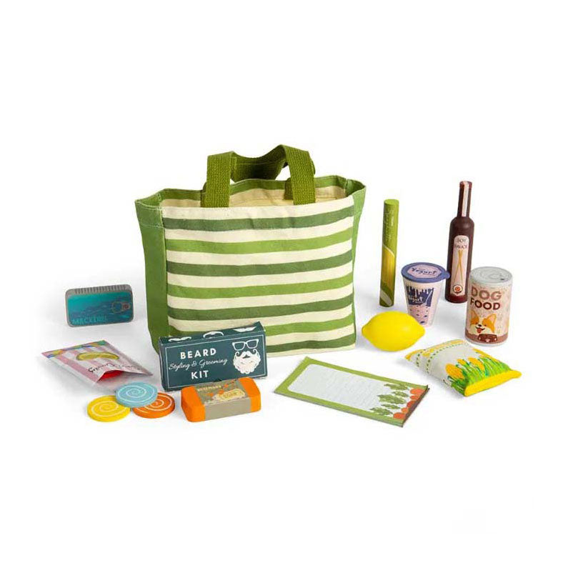 Afbeelding laden in galerijviewer, Bigjigs houten boodschappen speelset, 17dlg.
