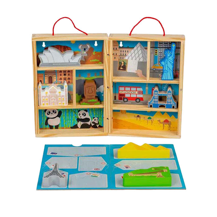 Afbeelding laden in galerijviewer, Bigjigs houten reis speelset, 10dlg.
