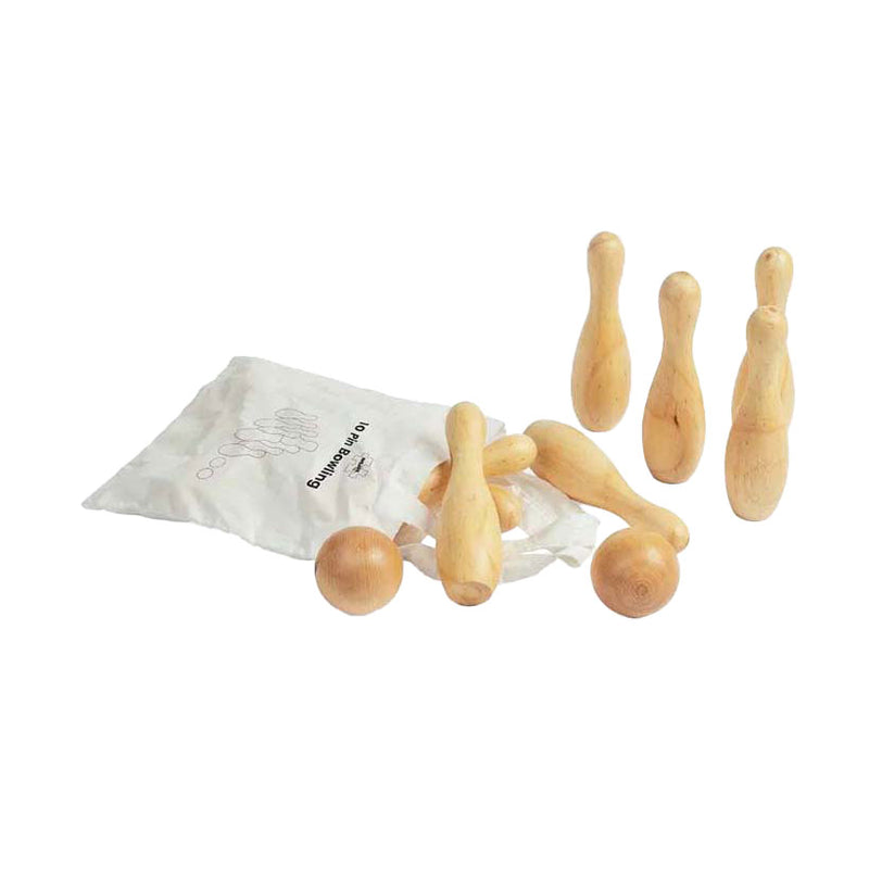 Afbeelding laden in galerijviewer, Bigjigs houten bowlingset, 12dlg.
